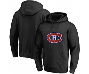 Montreal Canadiens Dark Black Men's Customized All Stitched Pullover Hoodie
