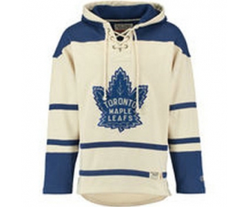 Maple Leafs Cream Men's Customized All Stitched Sweatshirt