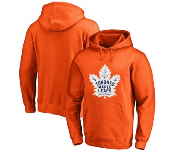 Toronto Maple Leafs Orange Men's Customized All Stitched Pullover Hoodie