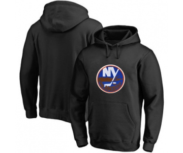 New York Islanders Black Men's Customized All Stitched Pullover Hoodie