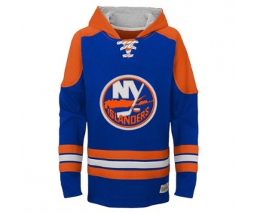 New York Islanders Blue Classic Men's Customized All Stitched Hooded Sweatshirt