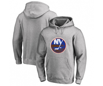 New York Islanders Gray Men's Customized All Stitched Pullover Hoodie