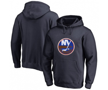 New York Islanders Navy Men's Customized All Stitched Pullover Hoodie