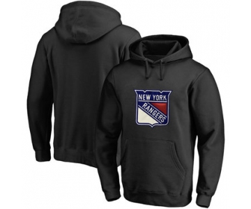 New York Rangers Black Men's Customized All Stitched Pullover Hoodie