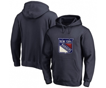 New York Rangers Navy Men's Customized All Stitched Pullover Hoodie