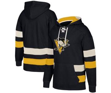 NHL Pittsburgh Penguins Black Men's Customized All Stitched Hooded Sweatshirt