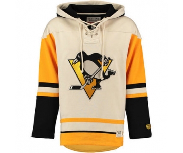 Penguins Cream Men's Customized All Stitched Sweatshirt