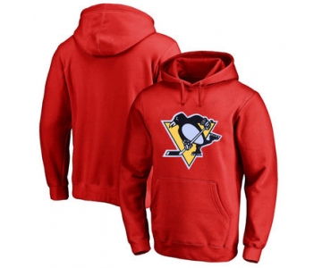 Pittsburgh Penguins Red Men's Customized All Stitched Pullover Hoodie