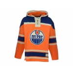 Oilers Orange Men's Customized Hooded Sweatshirt
