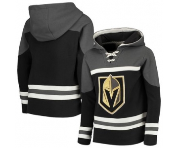 Vegas Golden Knights Black Men's Customized All Stitched Hooded Sweatshirt