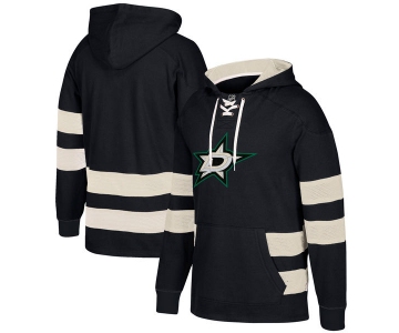 NHL Dallas Stars Black Men's Customized All Stitched Hooded Sweatshirt