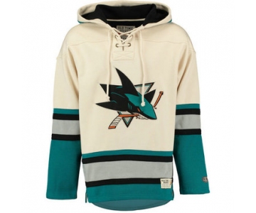 Sharks Cream Men's Customized All Stitched Sweatshirt