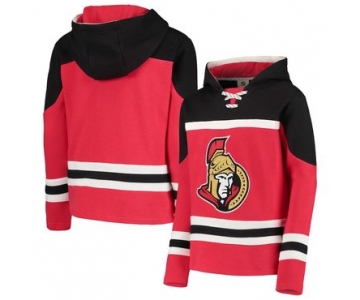 Ottawa Senators Red Men's Customized All Stitched Hooded Sweatshirt