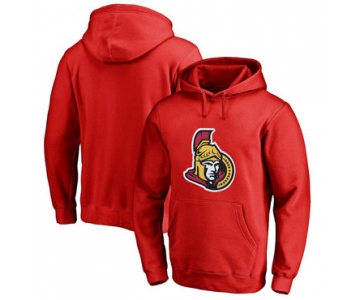 Ottawa Senators Red Men's Customized All Stitched Pullover Hoodie