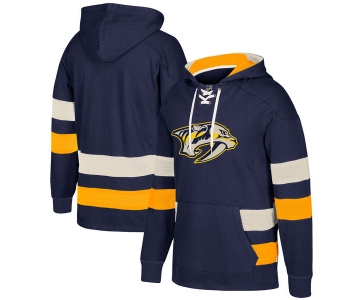 Predators Navy Men's Customized All Stitched Hooded Sweatshirt