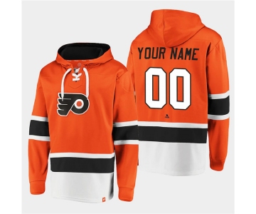 Men's Philadelphia Flyers Active Player Custom Orange All Stitched Sweatshirt Hoodie
