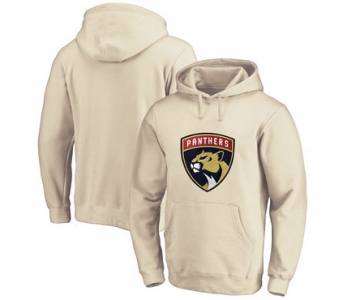 Florida Panthers Cream Men's Customized All Stitched Pullover Hoodie