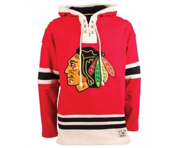 Blackhawks Red Men's Customized Hooded Sweatshirt