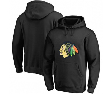 Chicago Blackhawks Black Men's Customized All Stitched Pullover Hoodie