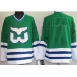 Hartford Whalers Mens Customized Green Throwback Jersey