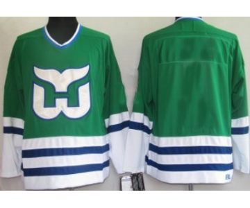 Hartford Whalers Mens Customized Green Throwback Jersey
