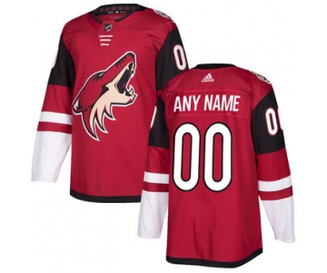 Custom Men's Phoenix Coyotes Red  Adidas NHL Jersey