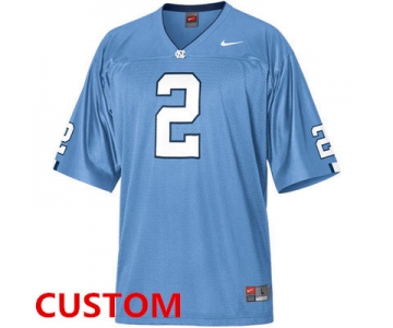 Custom Nike North Carolina Tar Heels (UNC)Replica Football Jersey - Carolina Blue