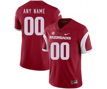 Arkansas Razorbacks Men's Customized Red College Football Jersey