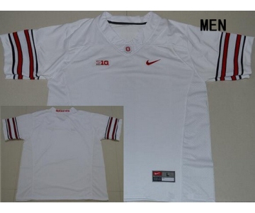 Men's Ohio State Buckeyes Custom College Football Nike Limited Jersey - 2016 White