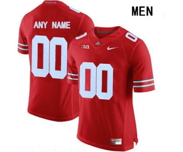 Men's Ohio State Buckeyes Custom College Football Nike Limited Jersey - Red