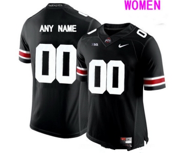 Women's Ohio State Buckeyes Custom College Football Nike Limited Jersey - Black