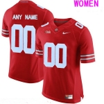 Women's Ohio State Buckeyes Custom College Football Nike Limited Jersey - Red