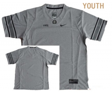 Youth Ohio State Buckeyes Custom College Football Nike Limited Jersey - Heather Gridiron Gray II