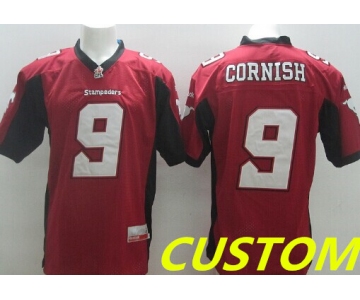 Custom CFL Calgary Stampeders Red Jersey