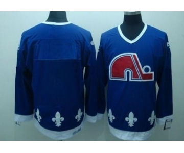 Quebec Nordiques Mens Customized Blue CCM Jersey