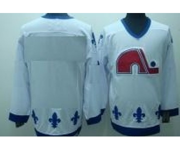Quebec Nordiques Mens Customized White CCM Jersey
