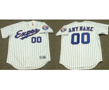 Montreal Expos Blank 1982 White Pinstripe Mitchell & Ness Jersey