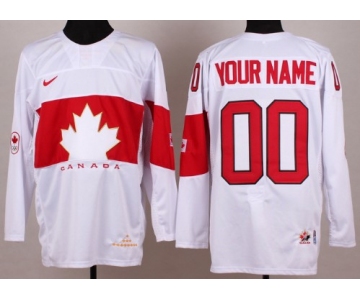 2014 Olympics Canada Mens Customized Youths White Jersey