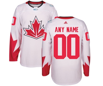 Men's Canada Hockey adidas White World Cup of Hockey 2016 Premier Custom Jersey