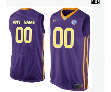 Women's LSU Tigers Custom College Basketball Nike Elite Jersey - Purple