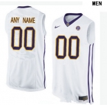 Youth LSU Tigers Custom College Basketball Nike Elite Jersey - White