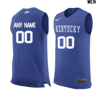 Men's Kentucky Wildcats Custom College Basketball Jersey - Royal Blue