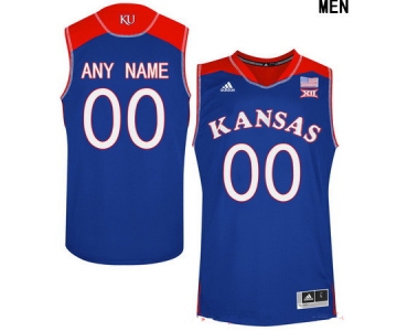 Women's Kansas Jayhawks Custom Adidas College Basketball Authentic Jersey - Royal Blue
