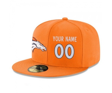 Denver Broncos Custom Snapback Cap NFL Player Orange with White Number Stitched Hat