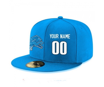 Detroit Lions Custom Snapback Cap NFL Player Light Blue with White Number Stitched Hat