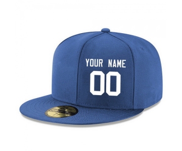Indianapolis Colts Custom Snapback Cap NFL Player Royal Blue with White Number Stitched Hat