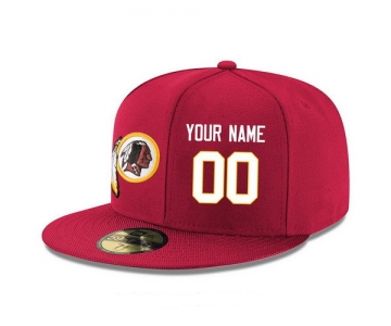Washington Redskins Custom Snapback Cap NFL Player Red with White Number Stitched Hat