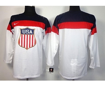 2014 Olympics USA Mens Customized White Jersey