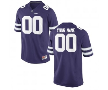 Mens Kansas State Wildcats Custom Replica Football Jersey - 2015 Purple