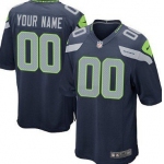 Youth Nike Seattle Seahawks Customized Navy Blue Game Jersey